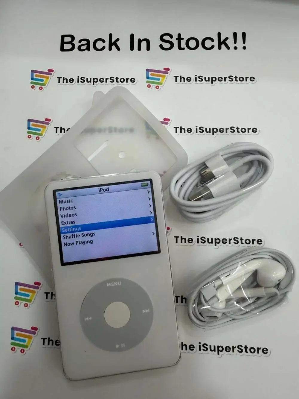Refurbished Apple iPod Classic 5th Gen 80GB White SSD Upgrade 1 Yr Warranty